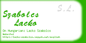 szabolcs lacko business card